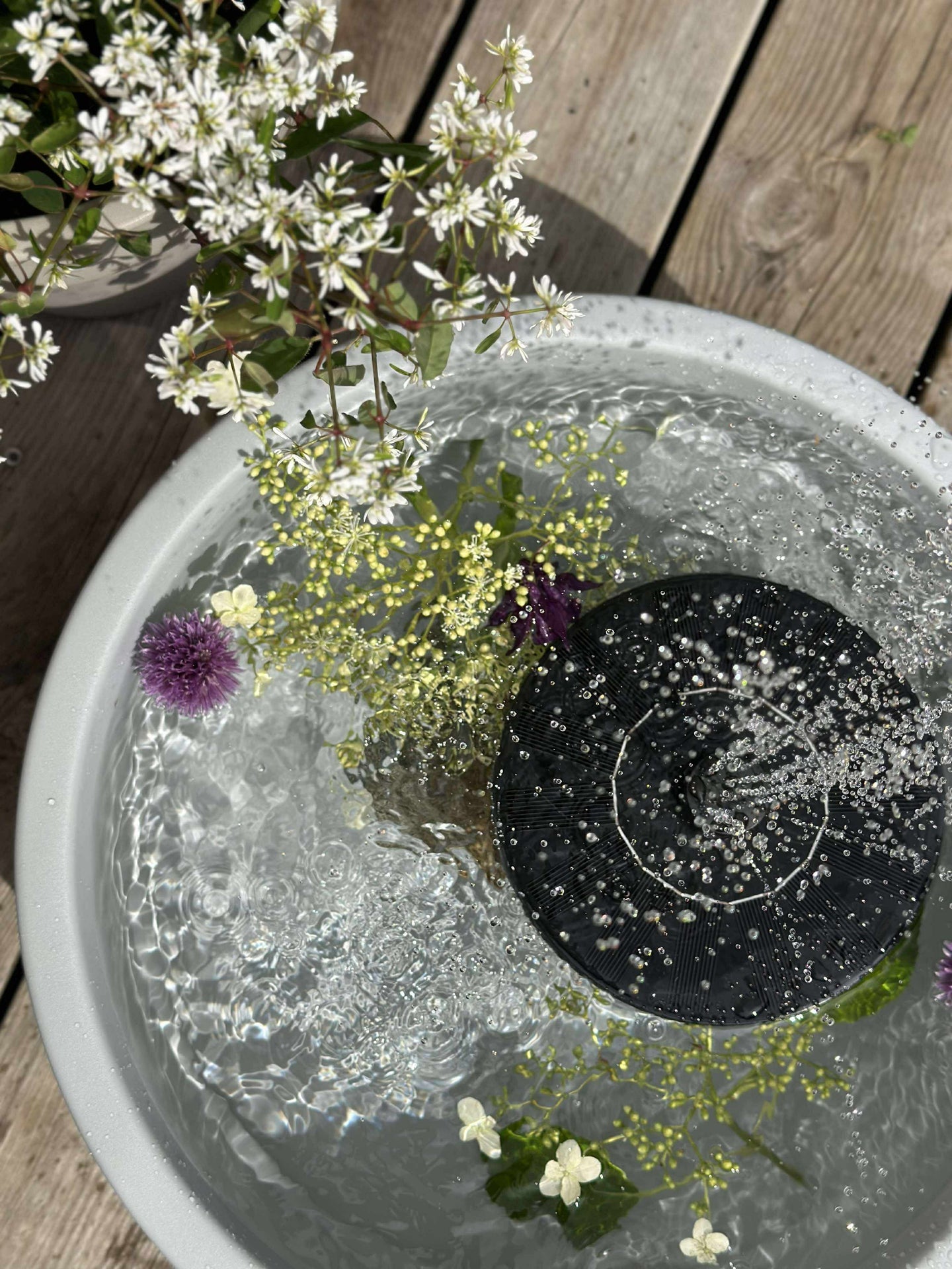 Spiegelbecken aus Recycling-Kunststoff - Stone Grey