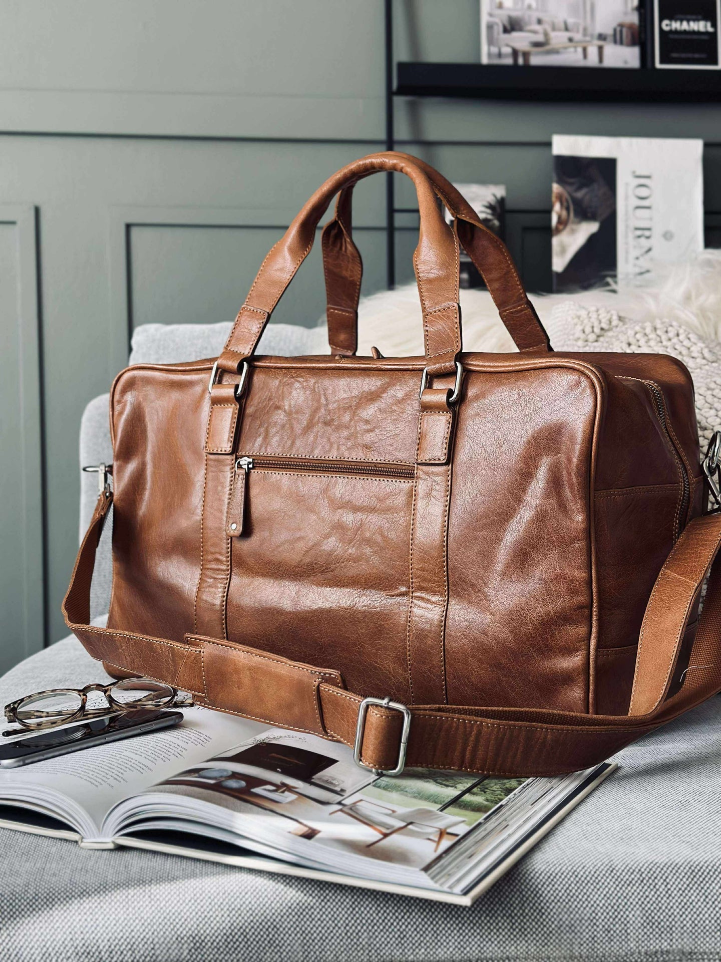 Weekendtasche Brooklyn - Cognac