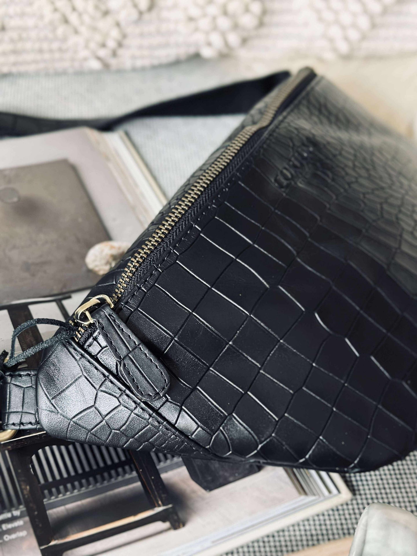 Bumbag Black croco