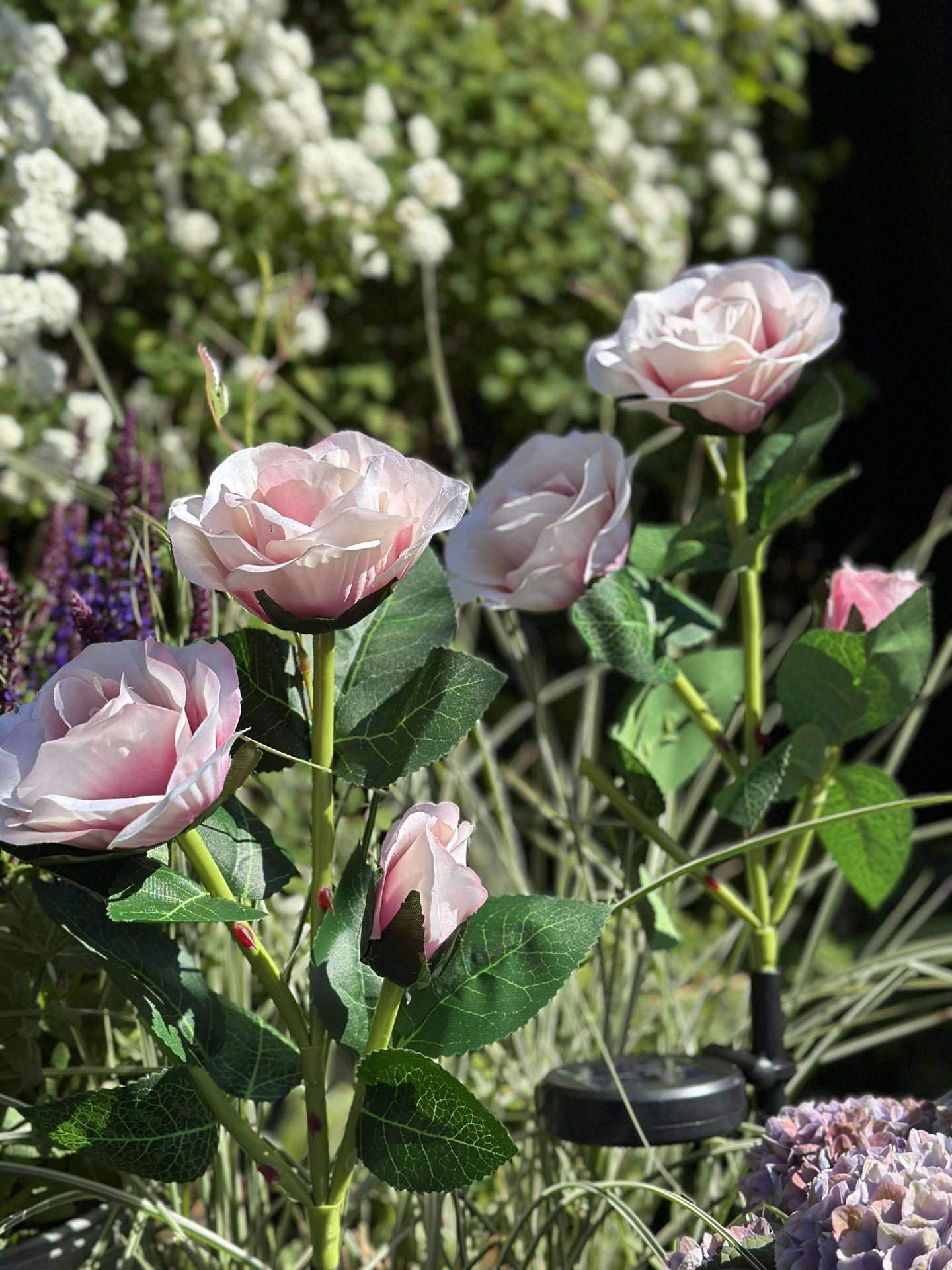 Rose mit Solarzellen - Rosa