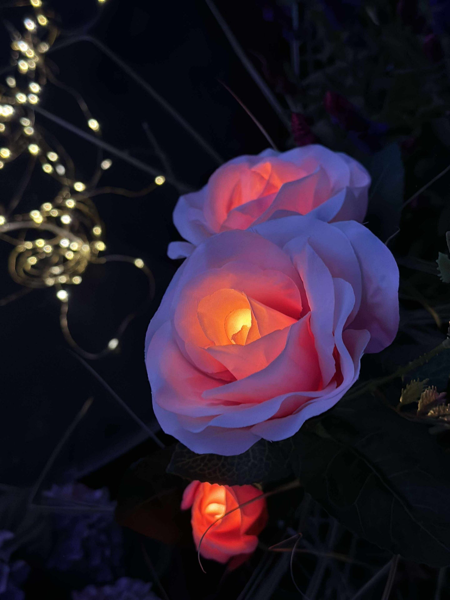 Rose mit Solarzellen - Rosa