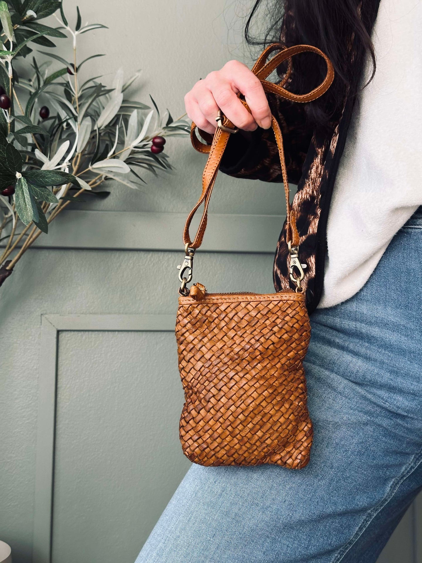 Crossover-Handytasche - Miriam Cognac