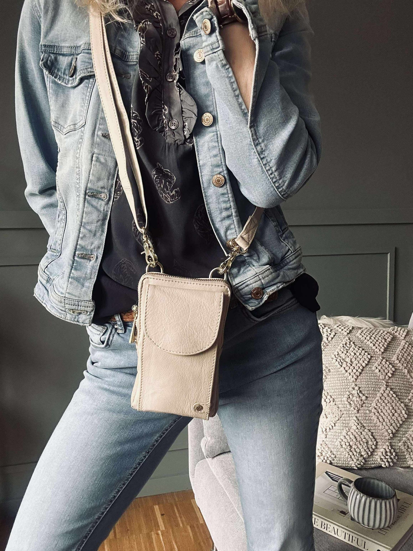 Handytasche - Sand / Gold