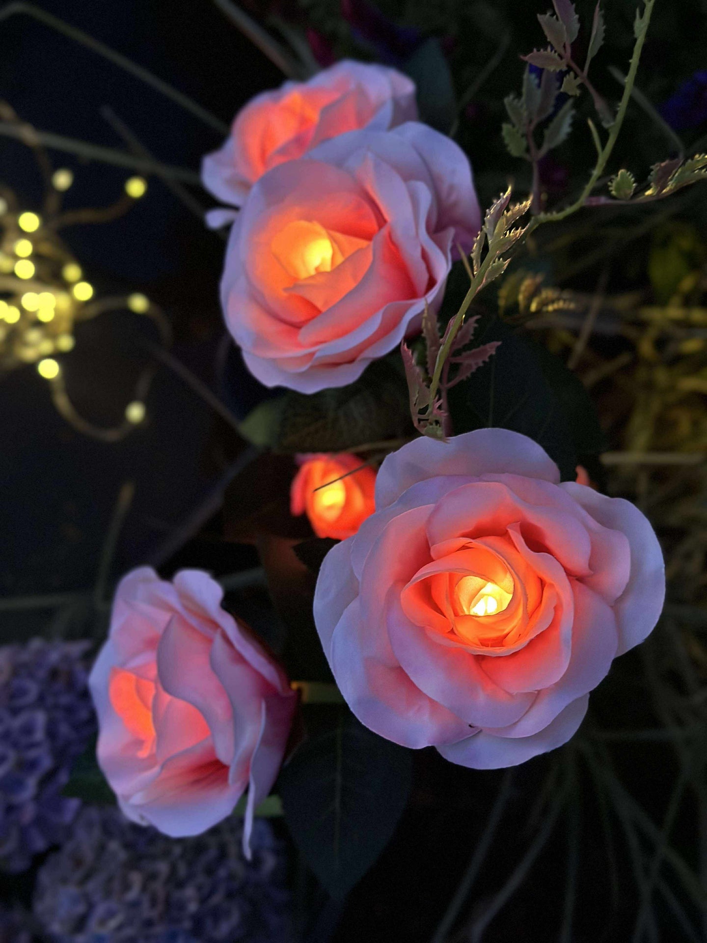 Rose mit Solarzellen - Rosa