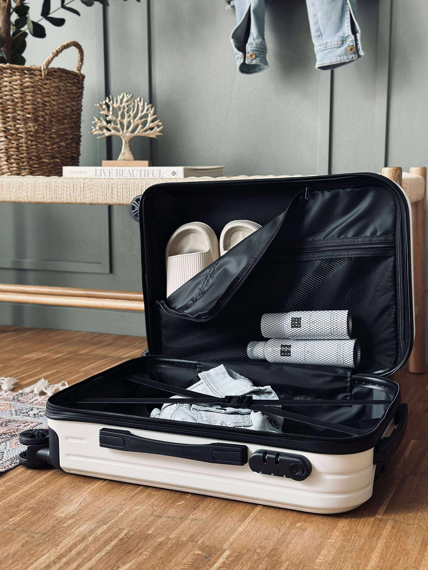 Koffer Trolley - Beige