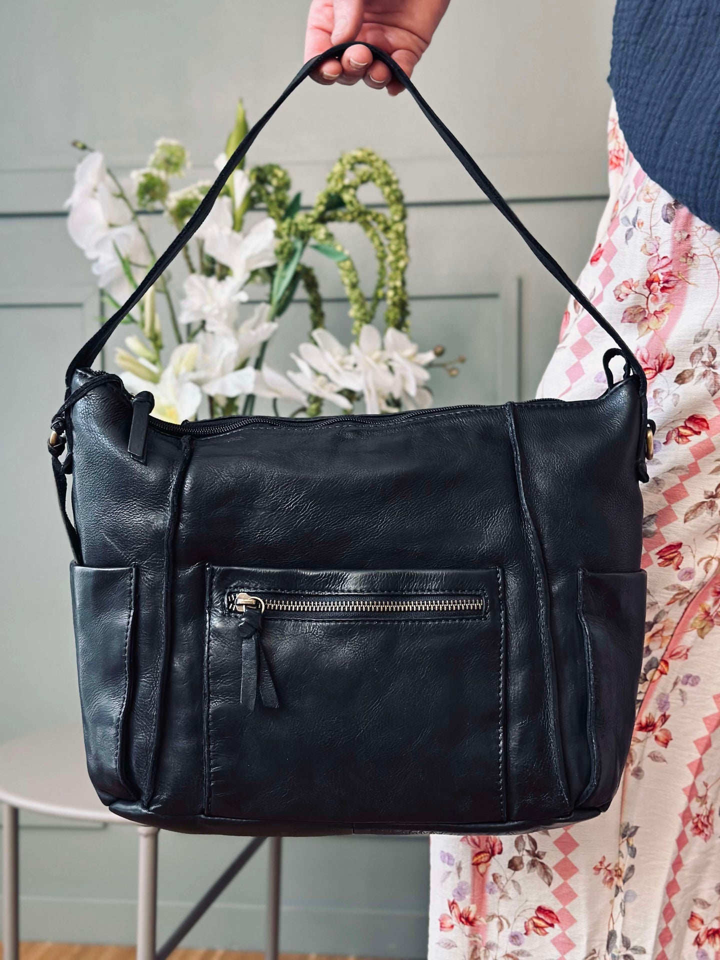 Crossbody Raw Boheme XL – Schwarz