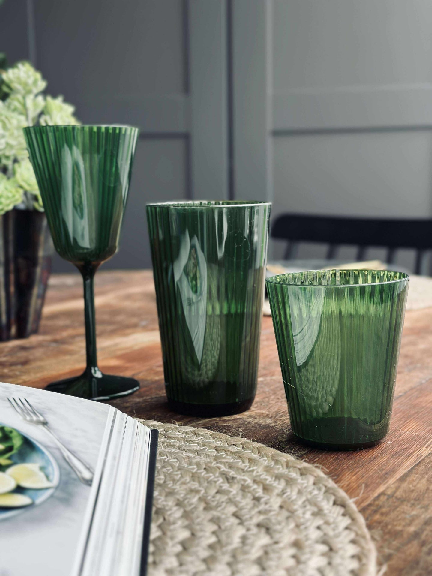 Glas Claire 500 ml. Grün - 2 Stk.