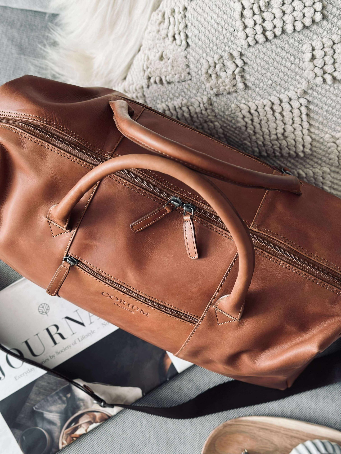 Weekender-Tasche LONDON Cognac