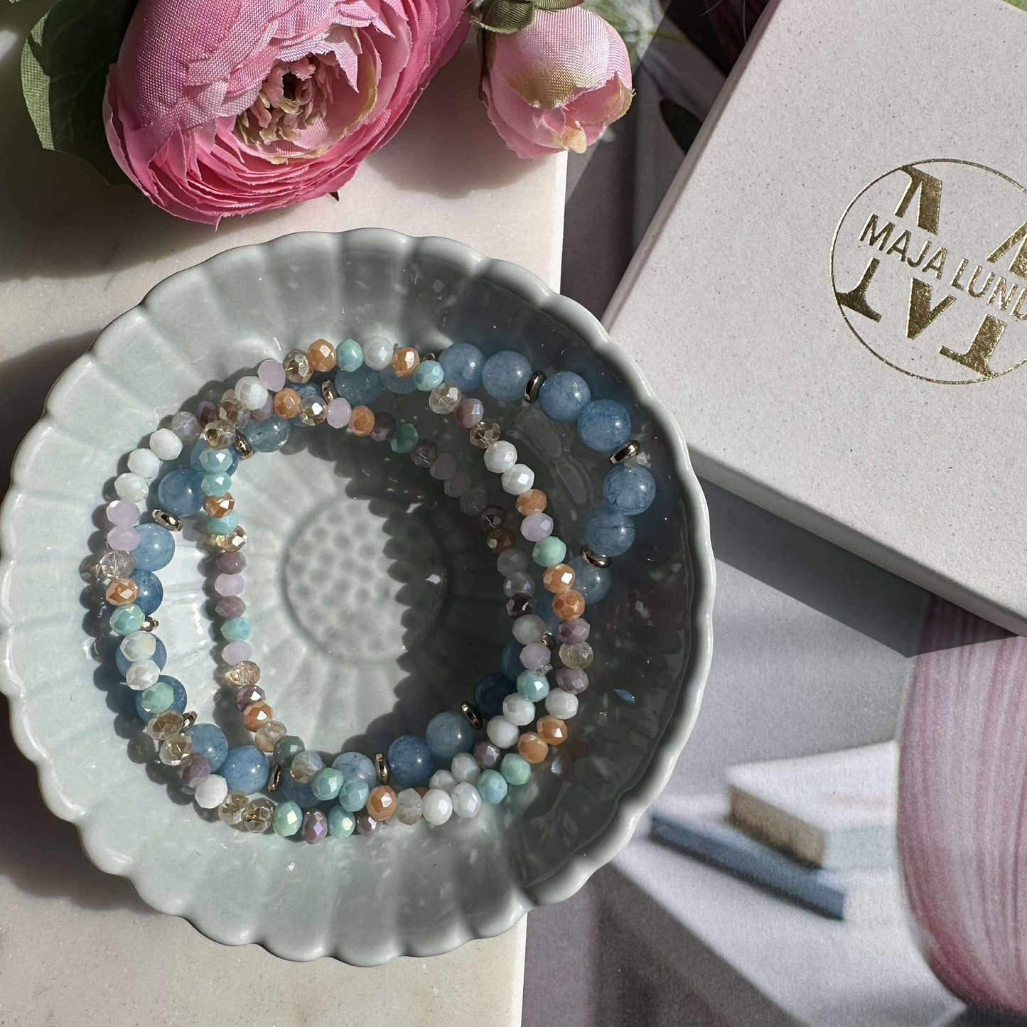 Armband Luna Soft blue – Set mit 3 Stück