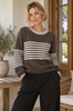 Strick Sicilia choco – Gestreifter Strickpullover