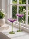 Teelichthalter Blume - Lila