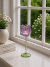 Kerzenhalter Tulpe - Lila