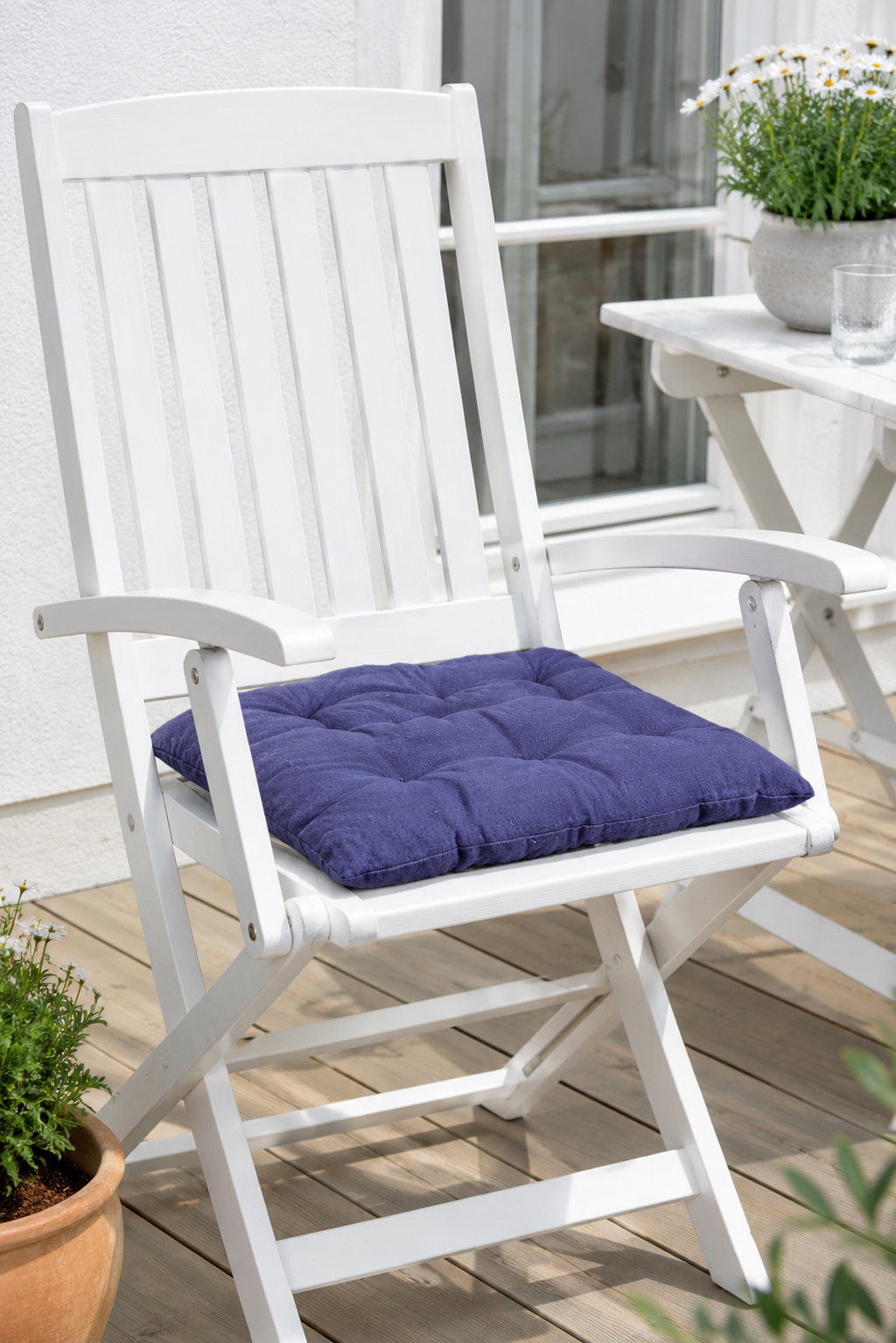 Futon-Kissen Blau – 40×40