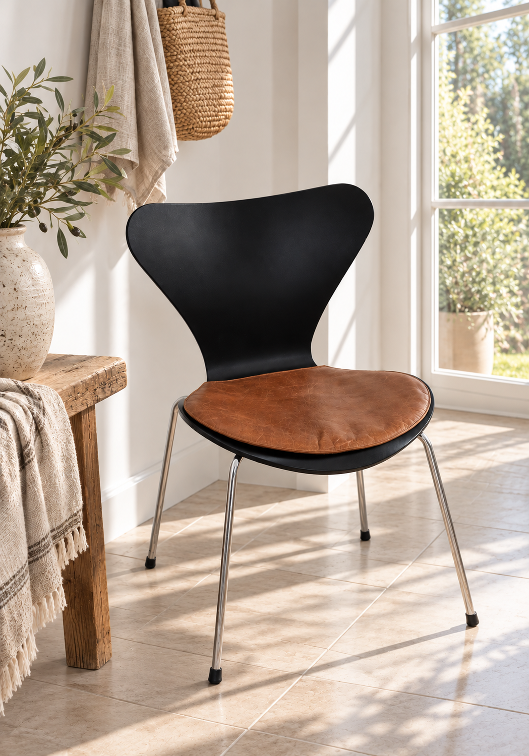 Lederkissen Cognac - Modell 7