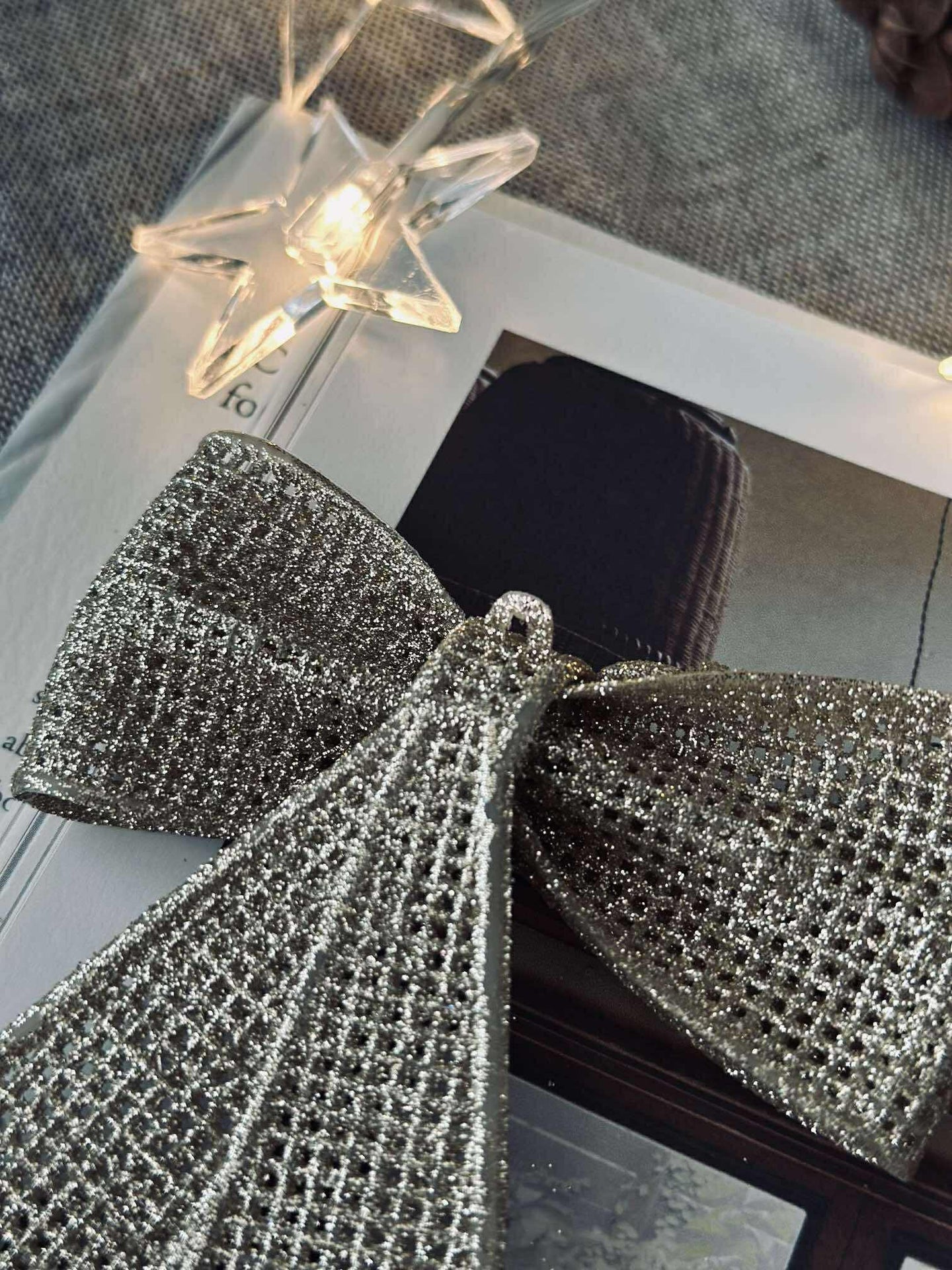 Glitzerschleife - Gold
