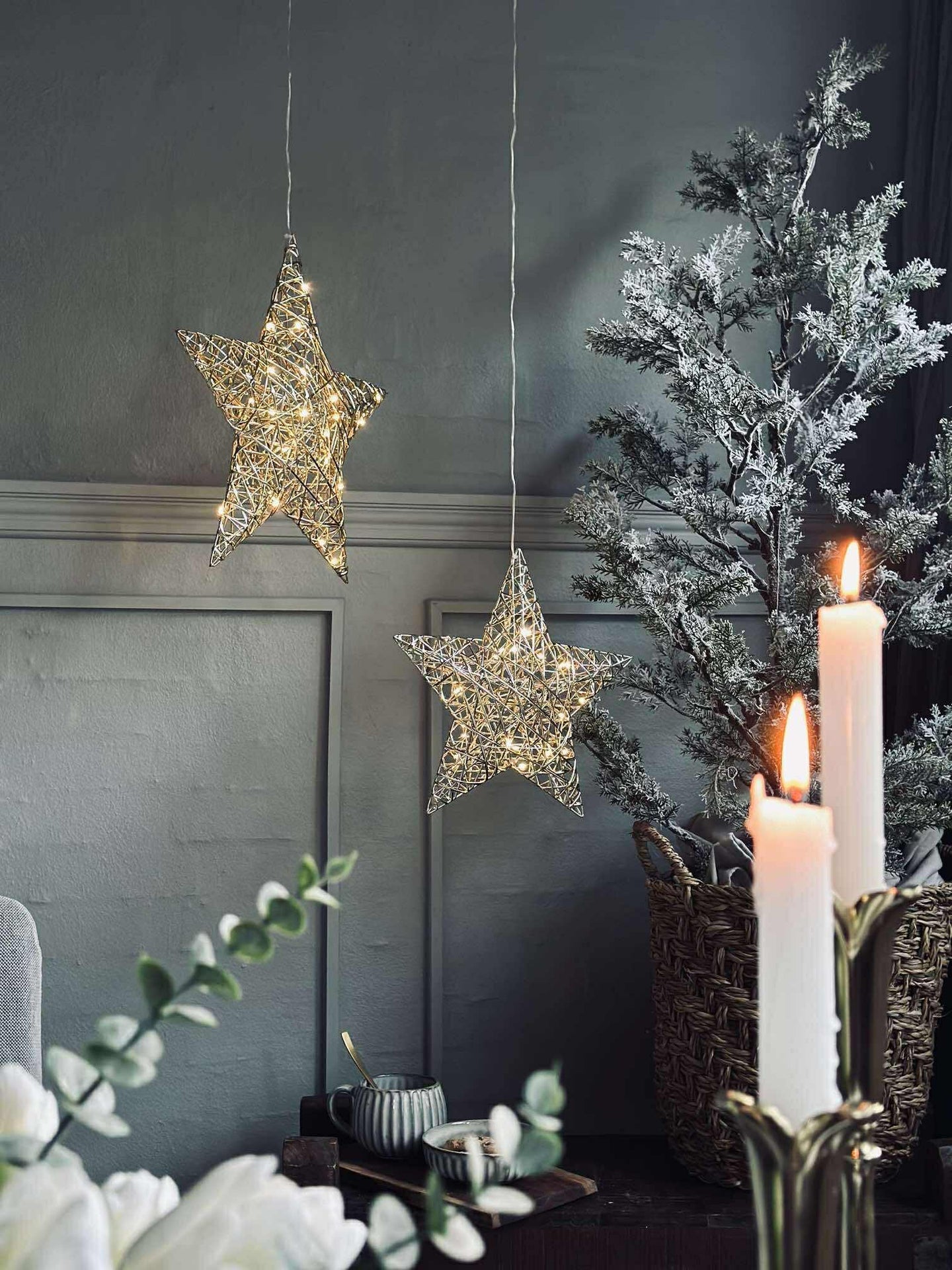 Stern mit LED-Licht - Gold