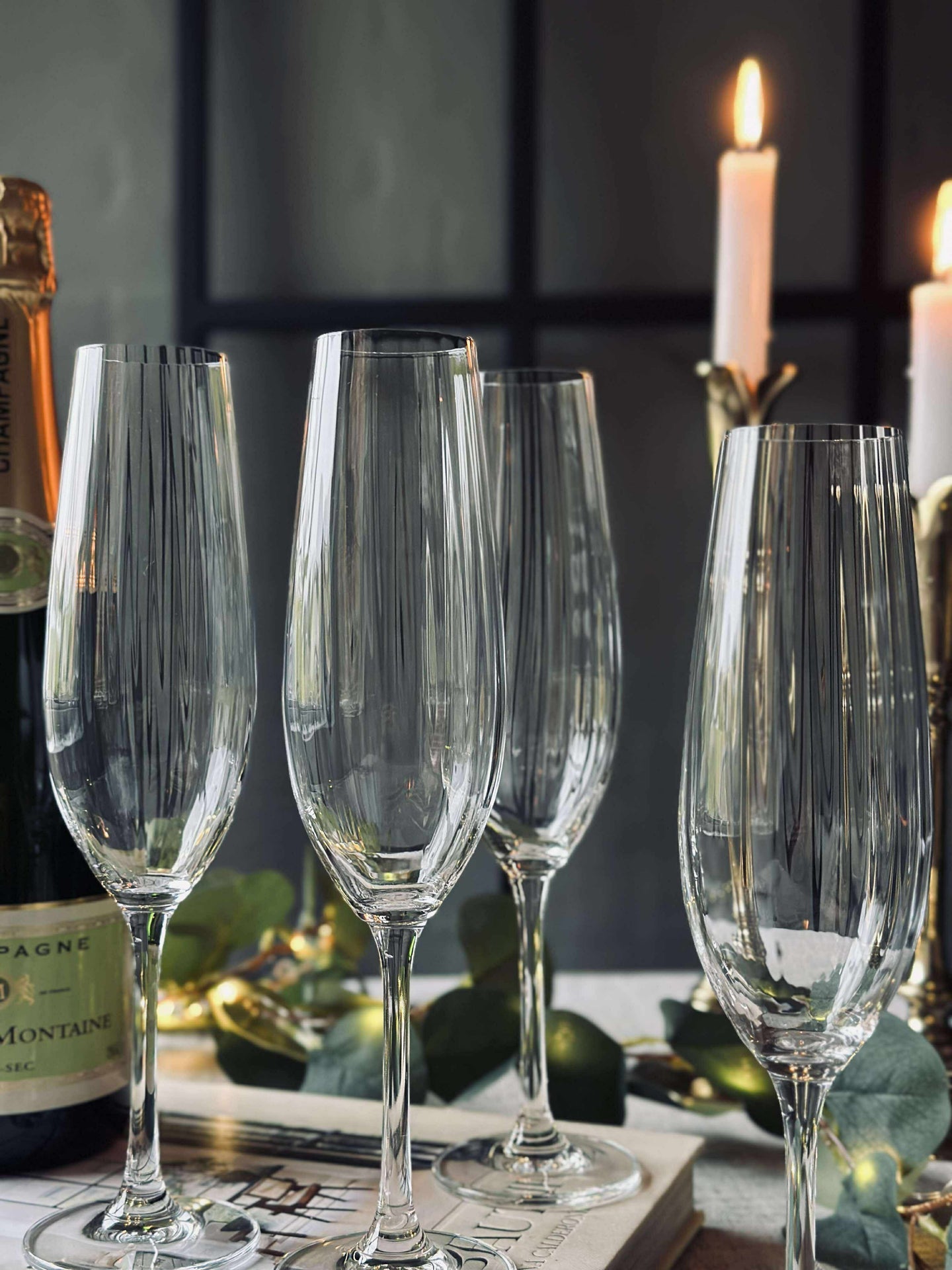 Champagnerglas CRYSTAL - Set mit 4 Stk.