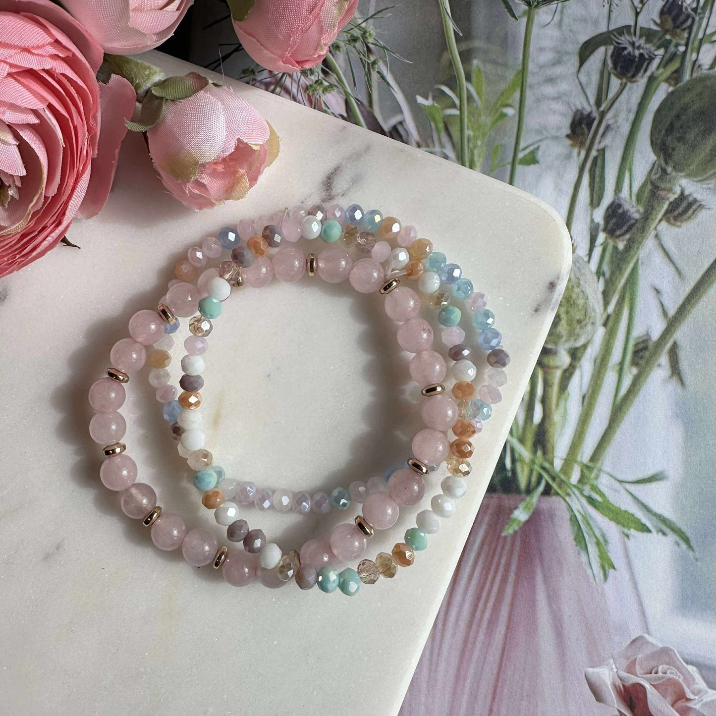 Armband Luna Soft pink – Set mit 3 Stück