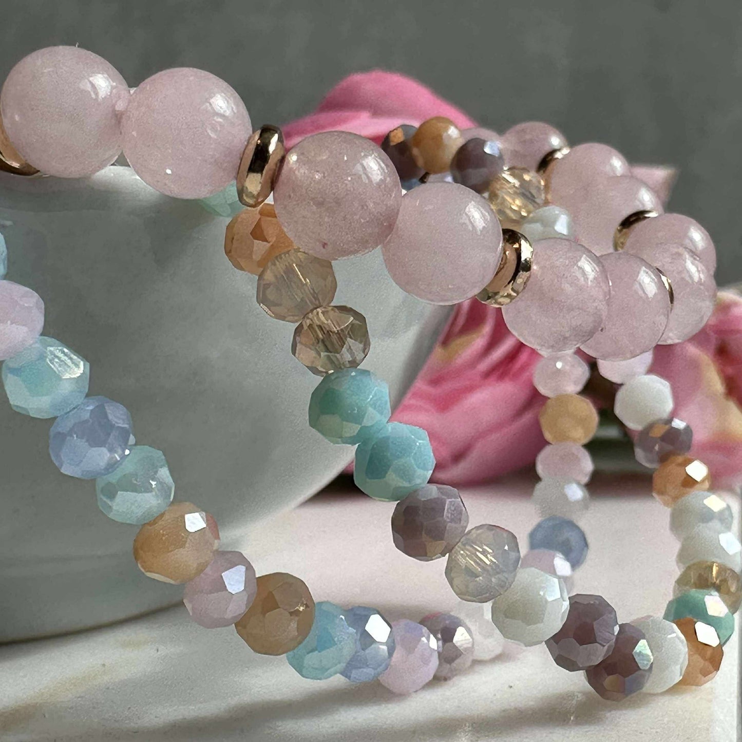 Armband Luna Soft pink – Set mit 3 Stück