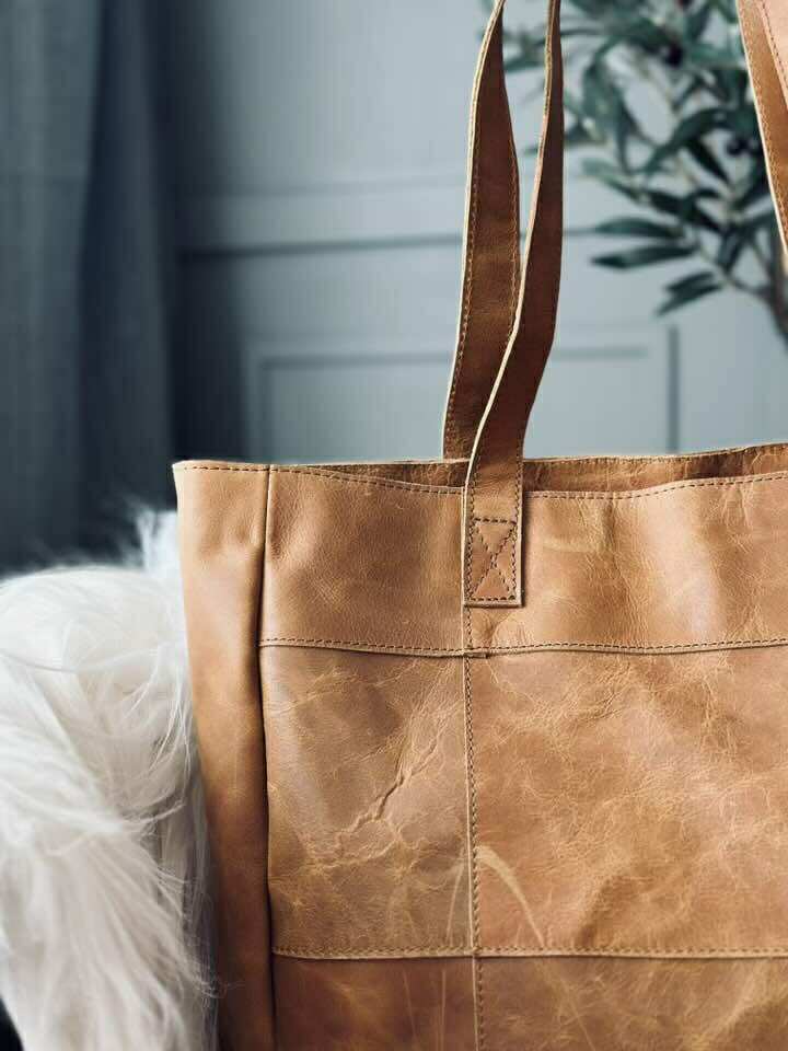 Shopper - Cognac / schwarz