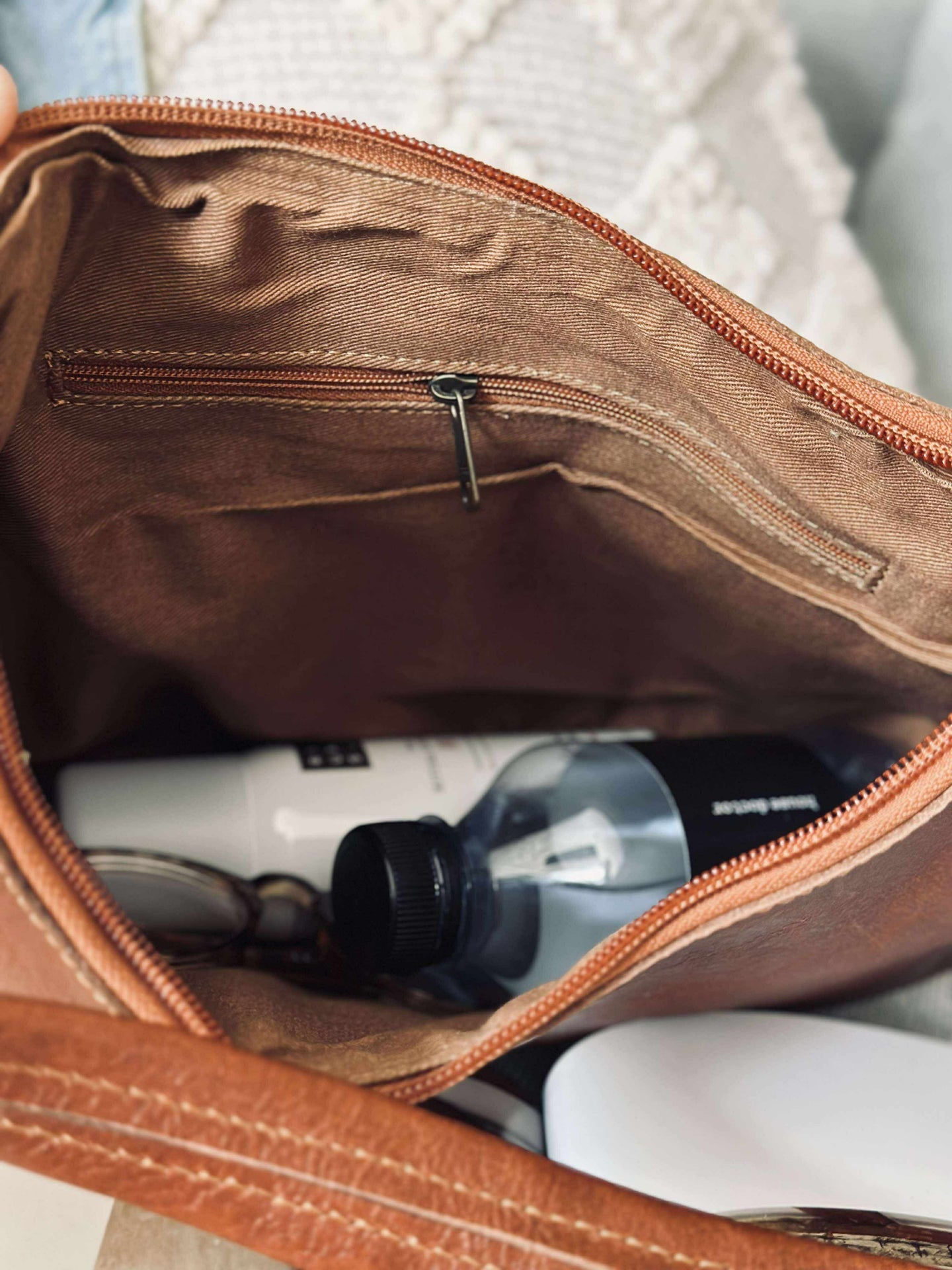 Schultertasche Alicia - Cognac