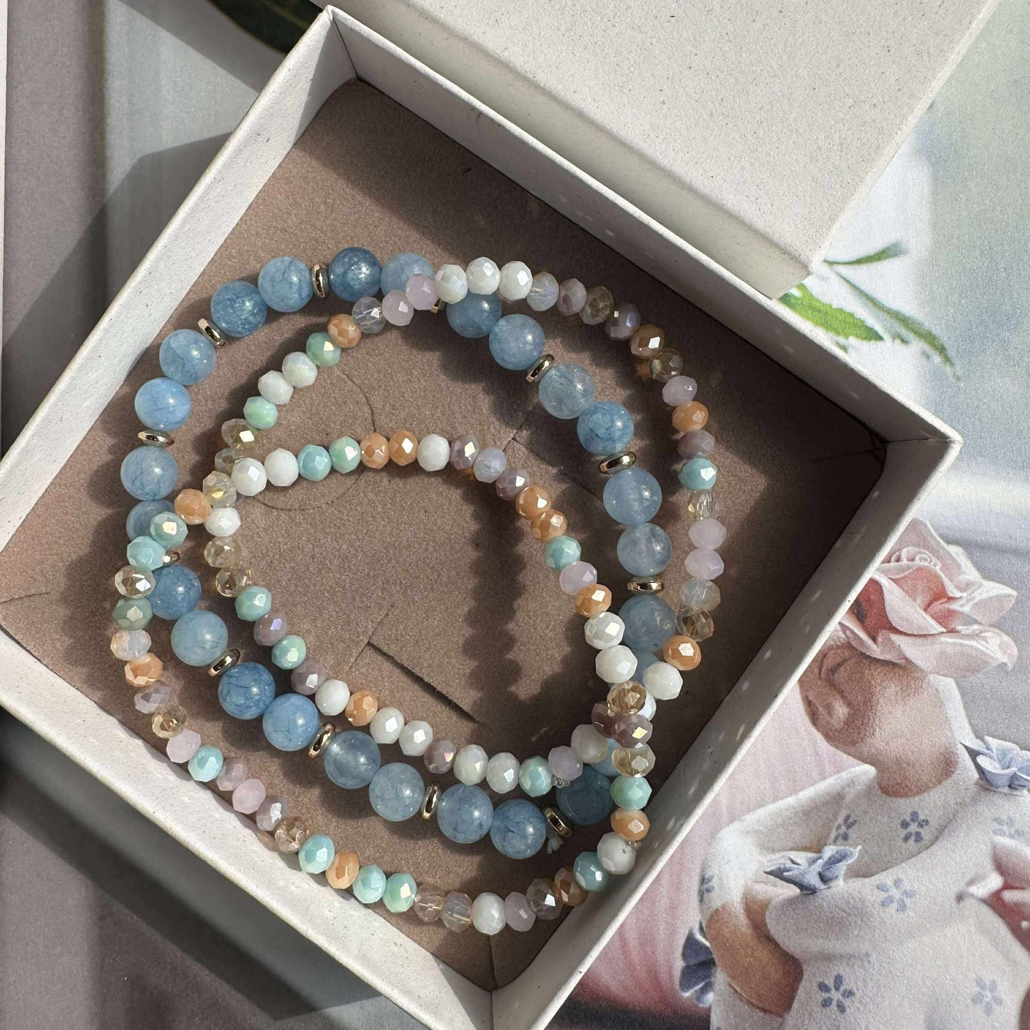 Armband Luna Soft blue – Set mit 3 Stück