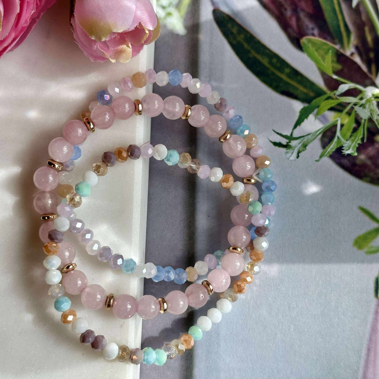Armband Luna Soft pink – Set mit 3 Stück