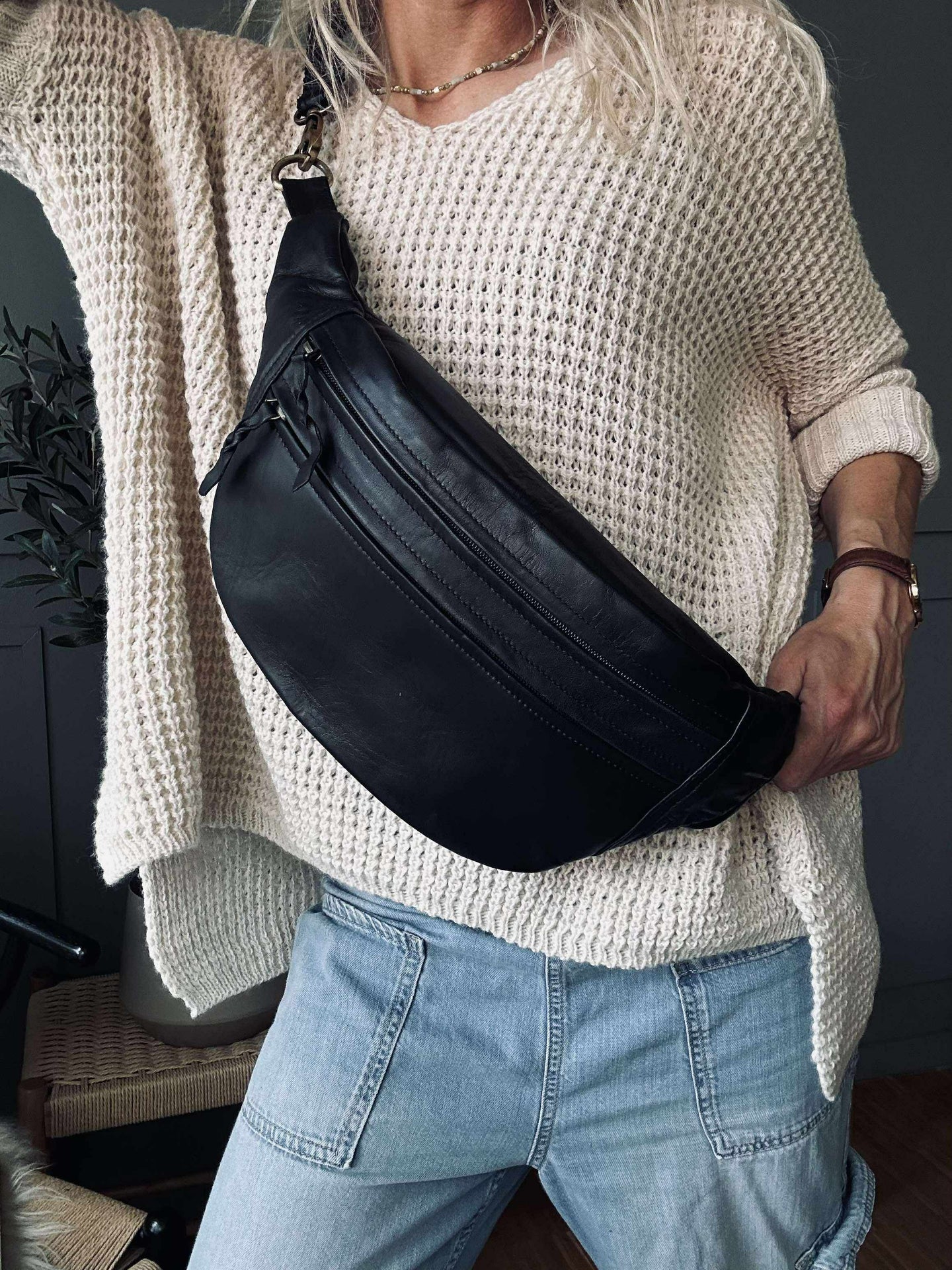 Bauchtasche Big Selma - Schwarz