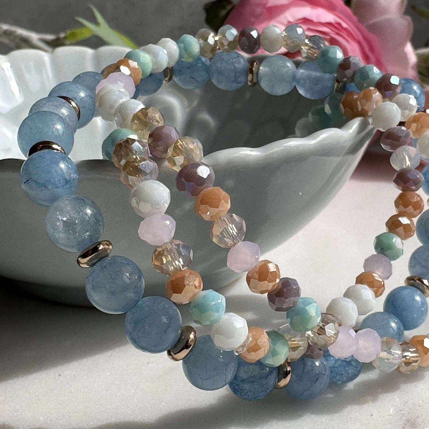Armband Luna Soft blue – Set mit 3 Stück