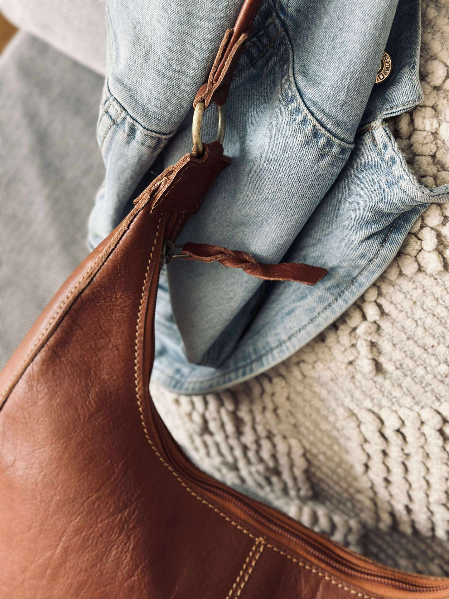 Schultertasche Alicia - Cognac