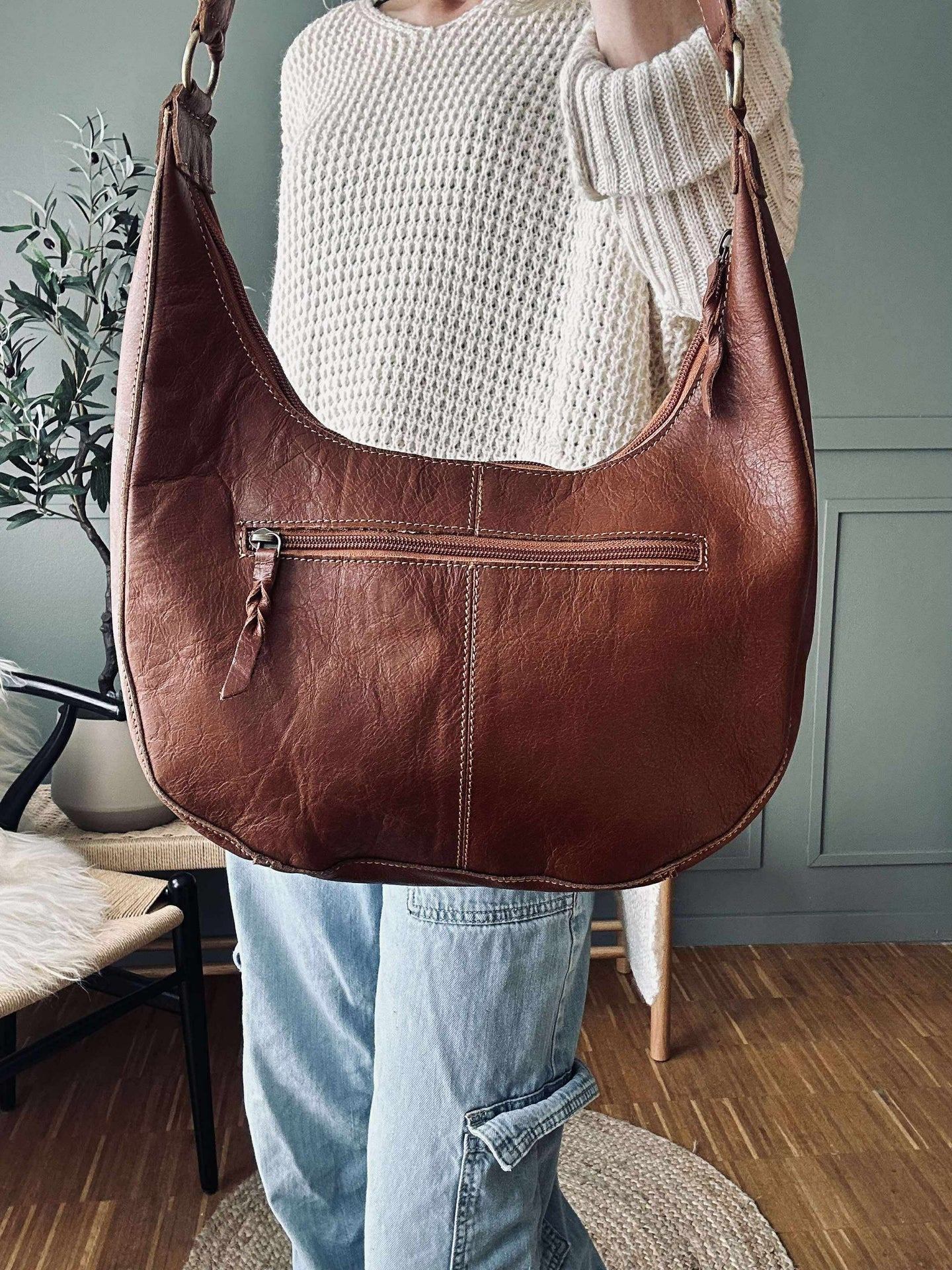 Schultertasche Alicia - Cognac
