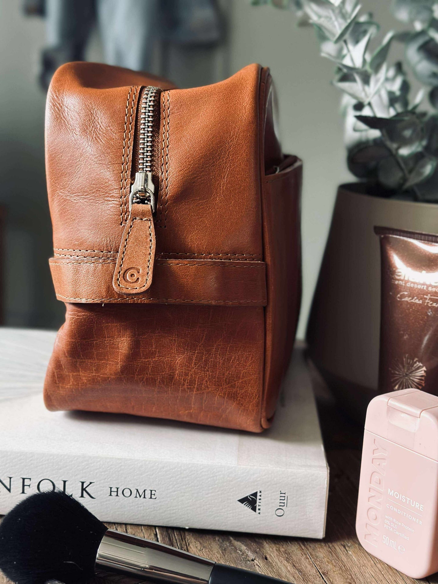 Kulturtasche - Cognac