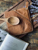 Topflappen mit Tasche - Cognac-Leder