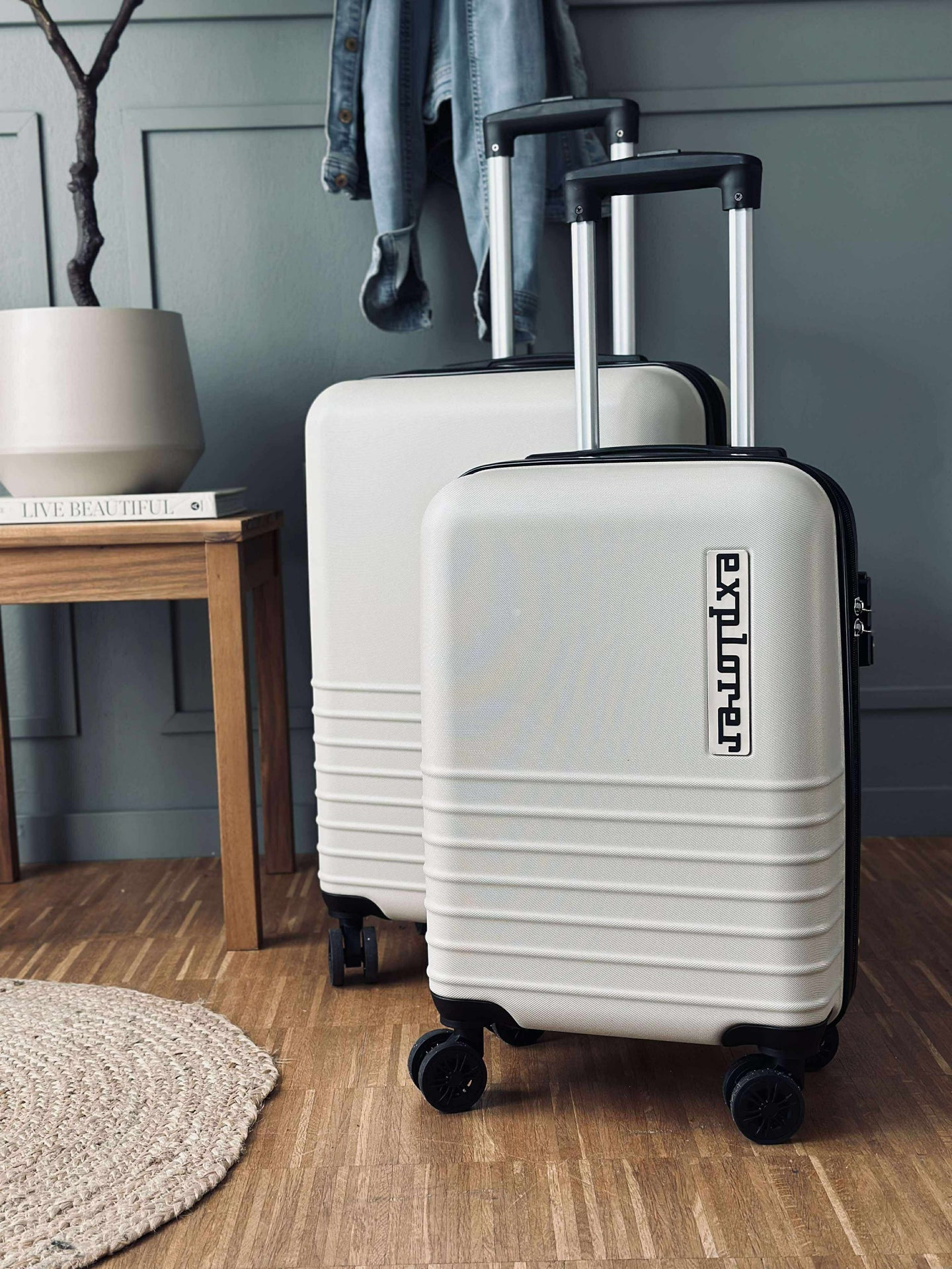 Kofferset, 2-teilig – Beige