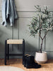Hocker Buche natur / schwarz