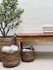 Sitzauflage aus Leder Tokyo - 140 cm Cognac
