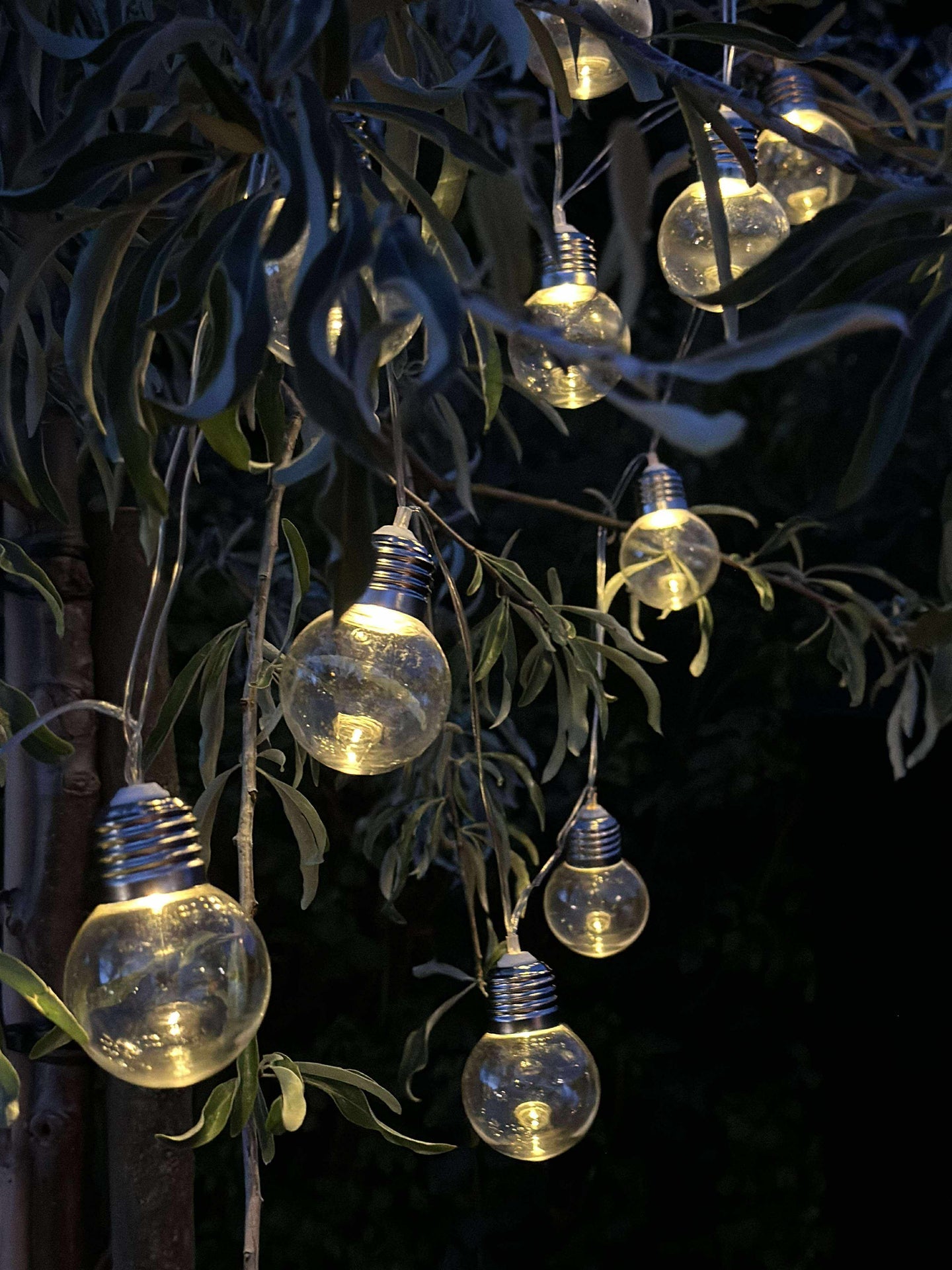 Lichterkette Laura mit Solarzellen - Außenbereich mit 10 und 20 Lichtern