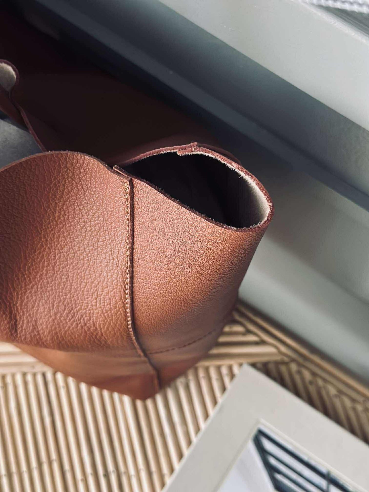 Shopper Daily aus weichem Leder - Cognac