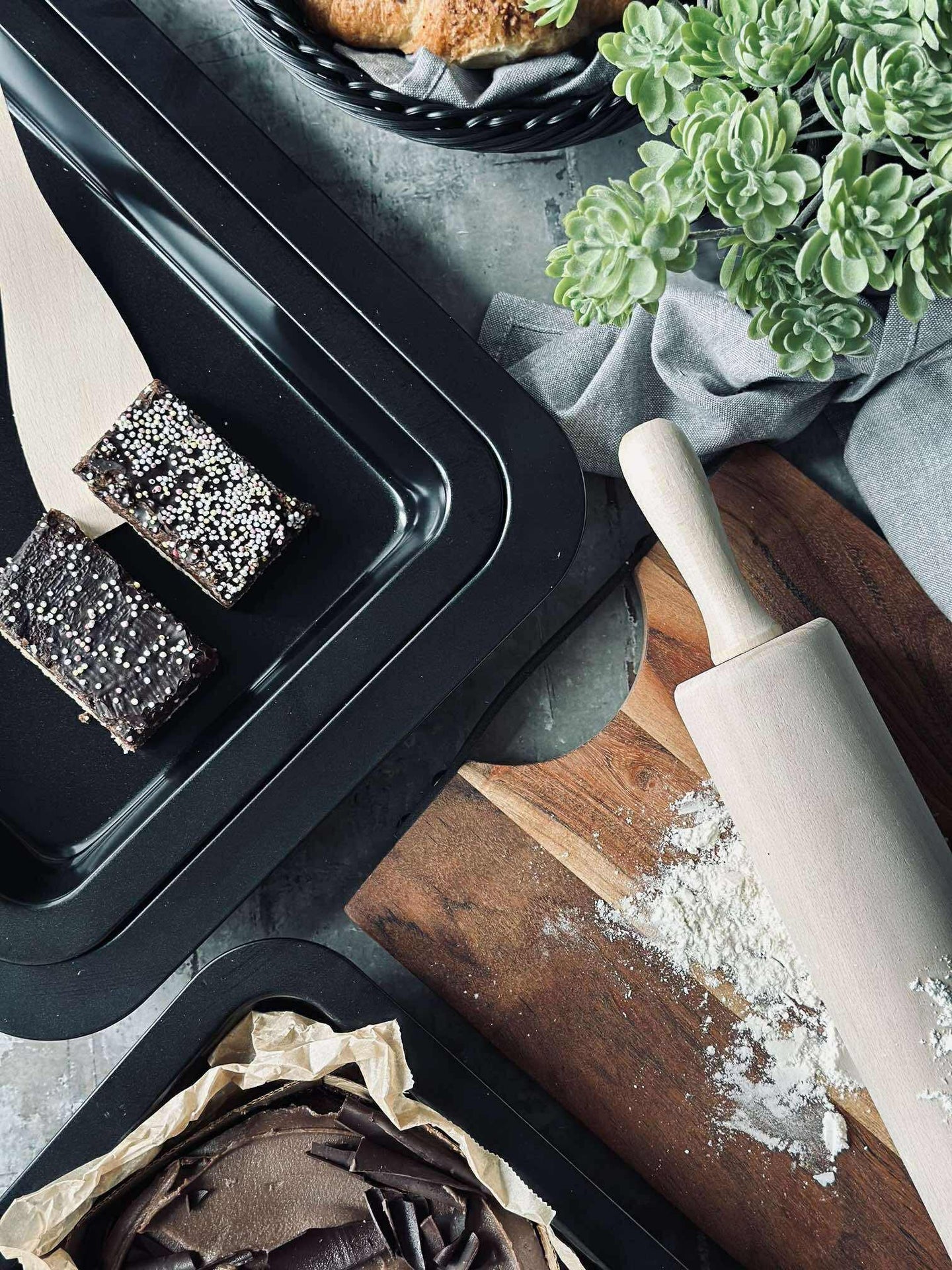 Backblech-Set mit 3 Stück, Antihaftbeschichtung