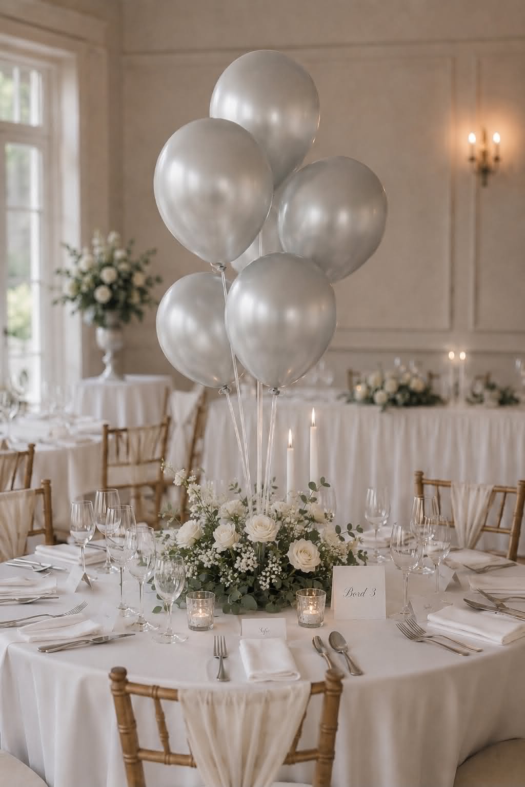 Ballons - Silber 18 Stk