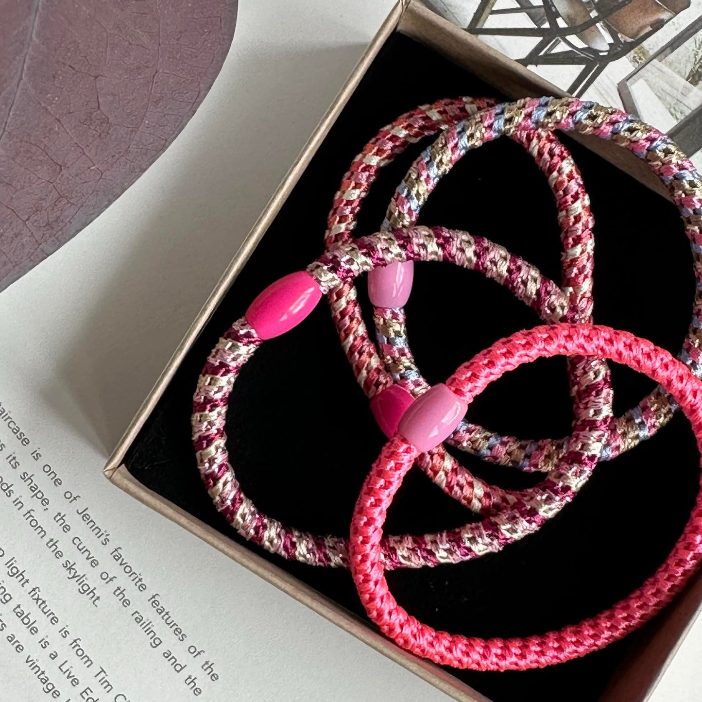 Haargummis Supreme Slim Pink - 4 Stk.