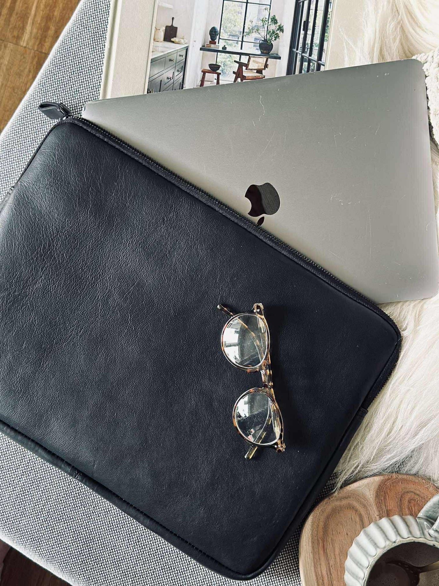Laptop sleeve - Schwarz / schwarz