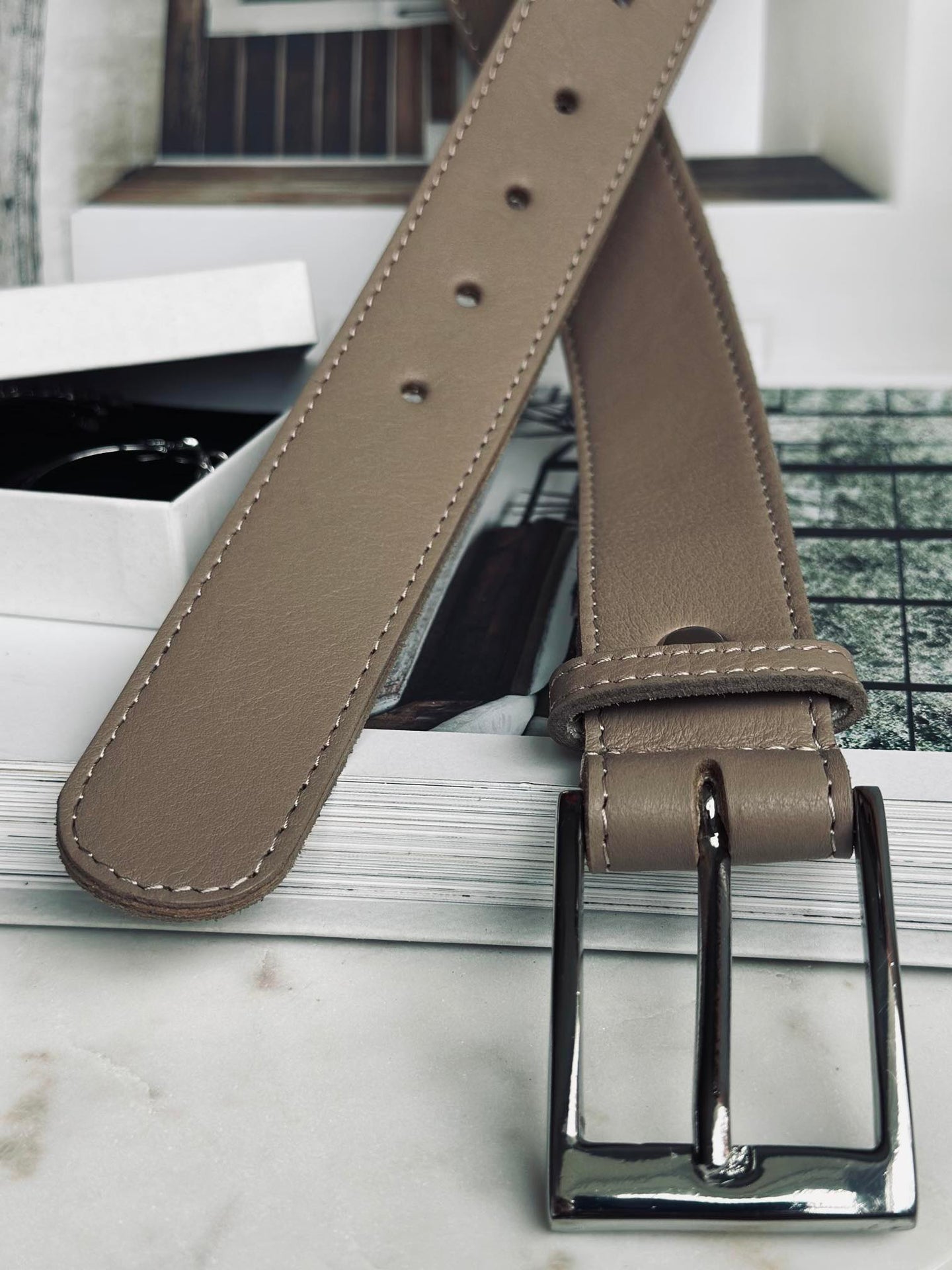 Gürtel 3,5 cm - Dusty Taupe