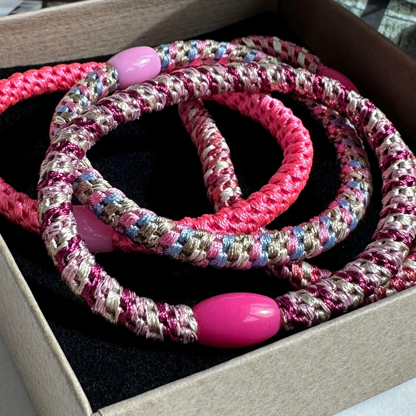 Haargummis Supreme Slim Pink - 4 Stk.
