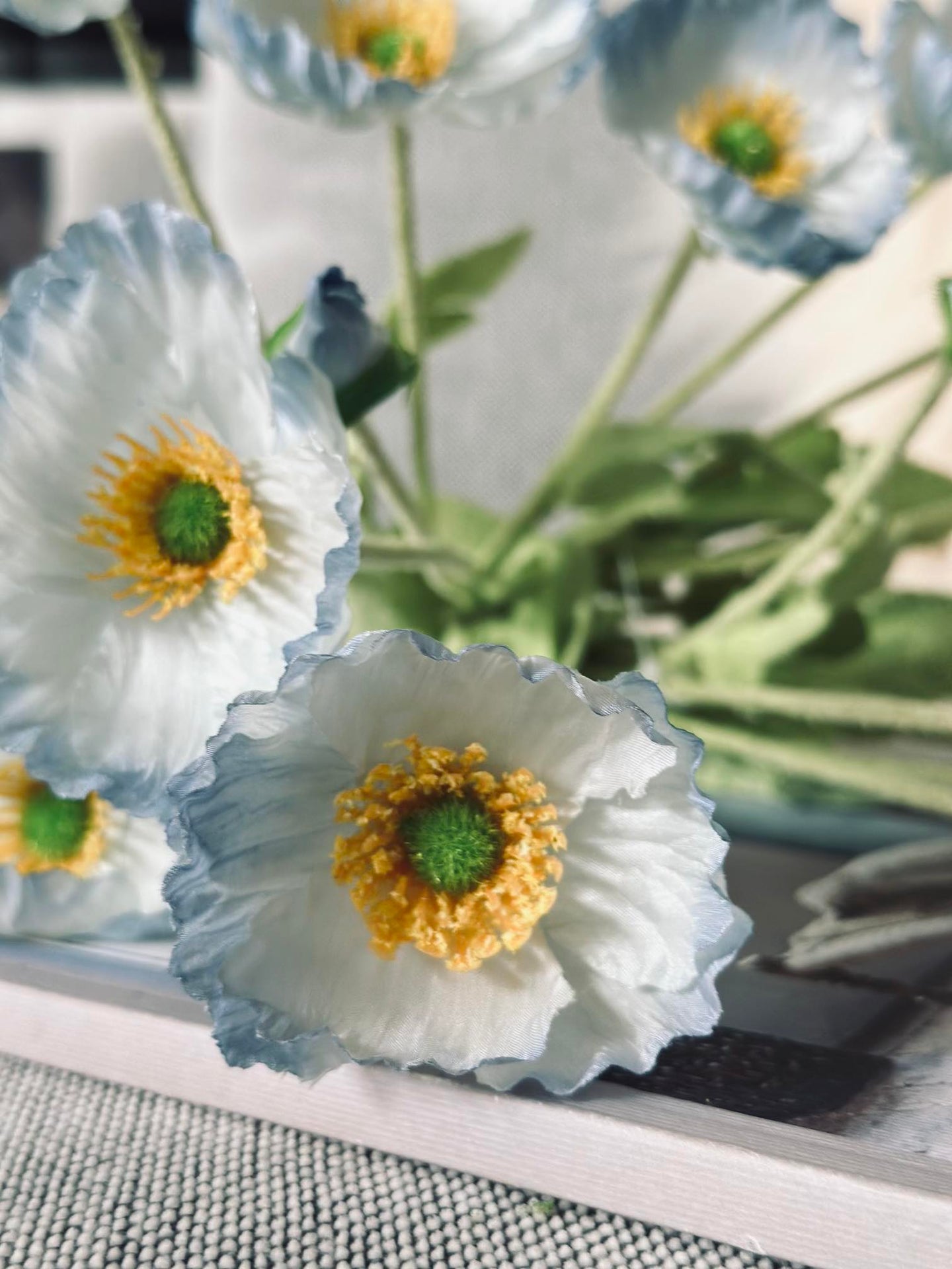 Strauß blaue Mohnblumen