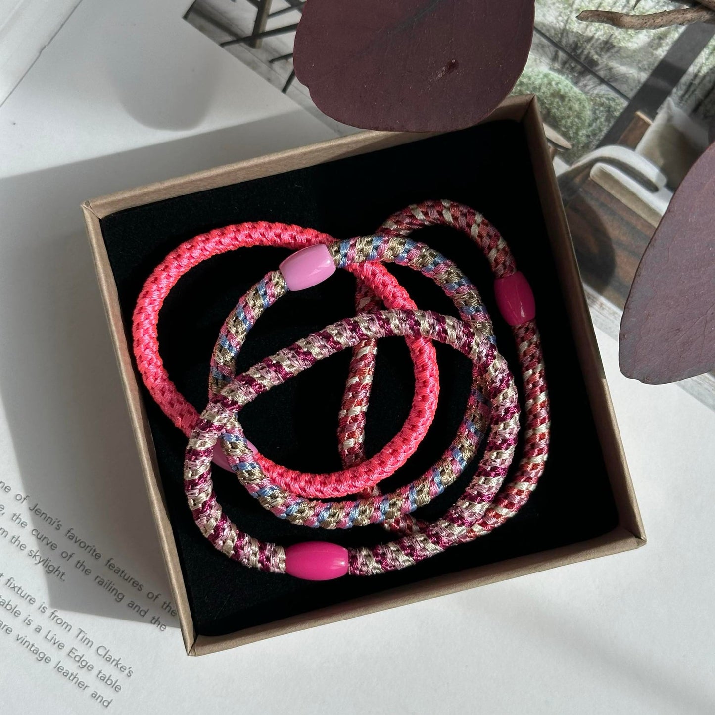 Haargummis Supreme Slim Pink - 4 Stk.