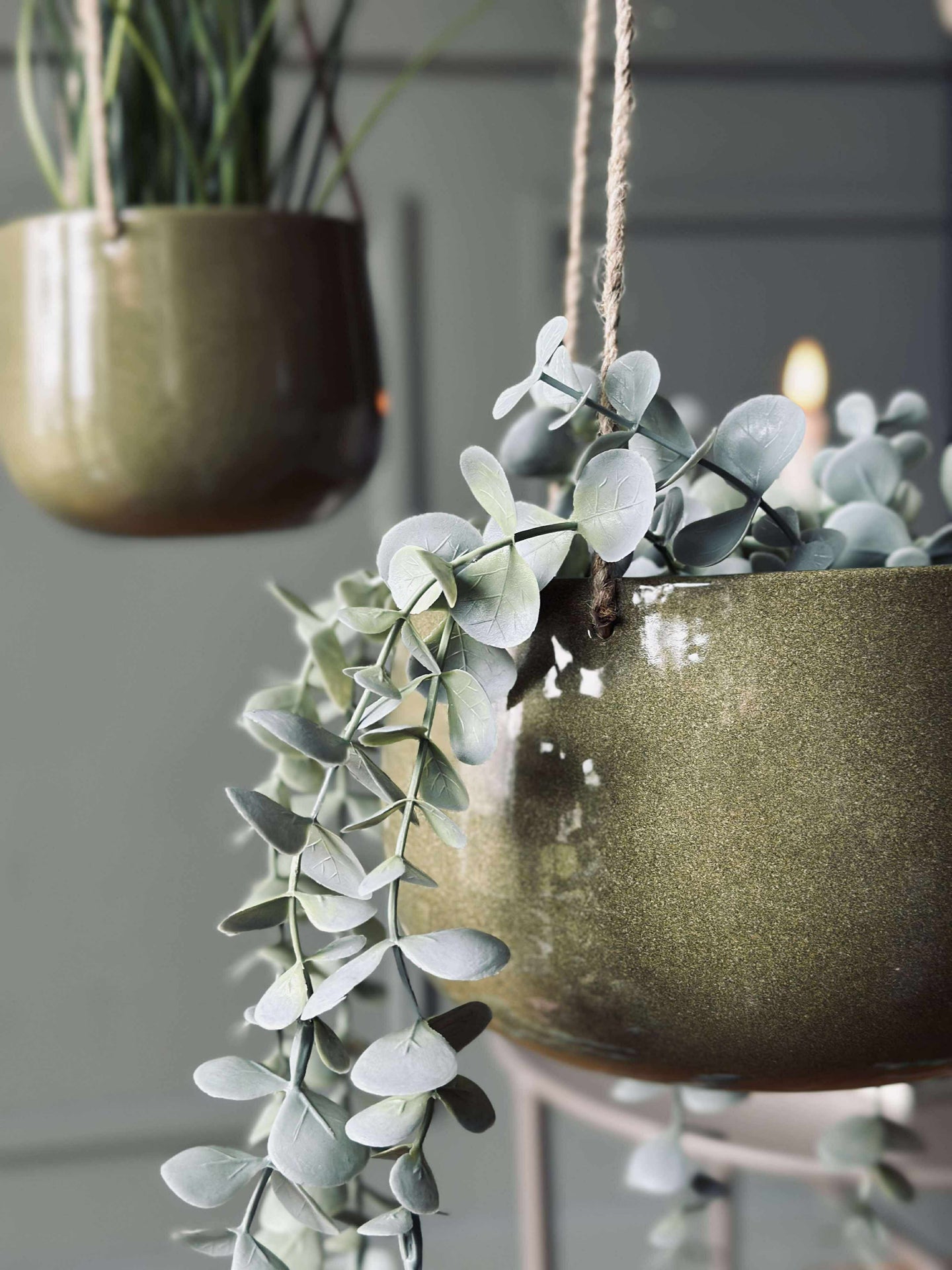 Blumentopf mit Aufhängung Grün - Verschiedene Größen