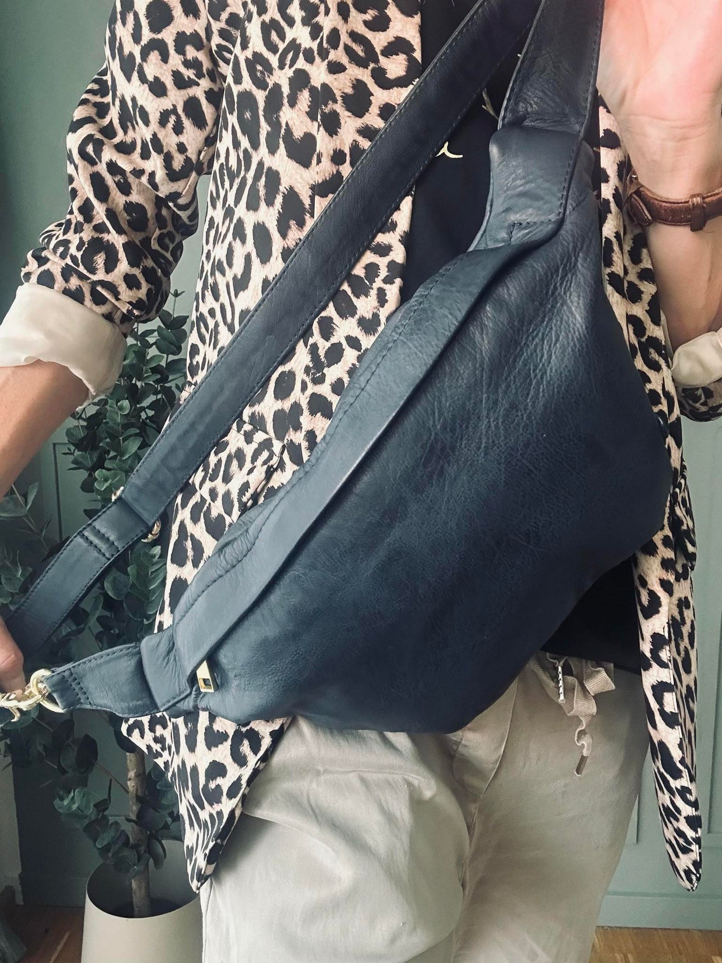 Cool Buffy Bumbag aus butterweichem Leder - Mitternachtsblau