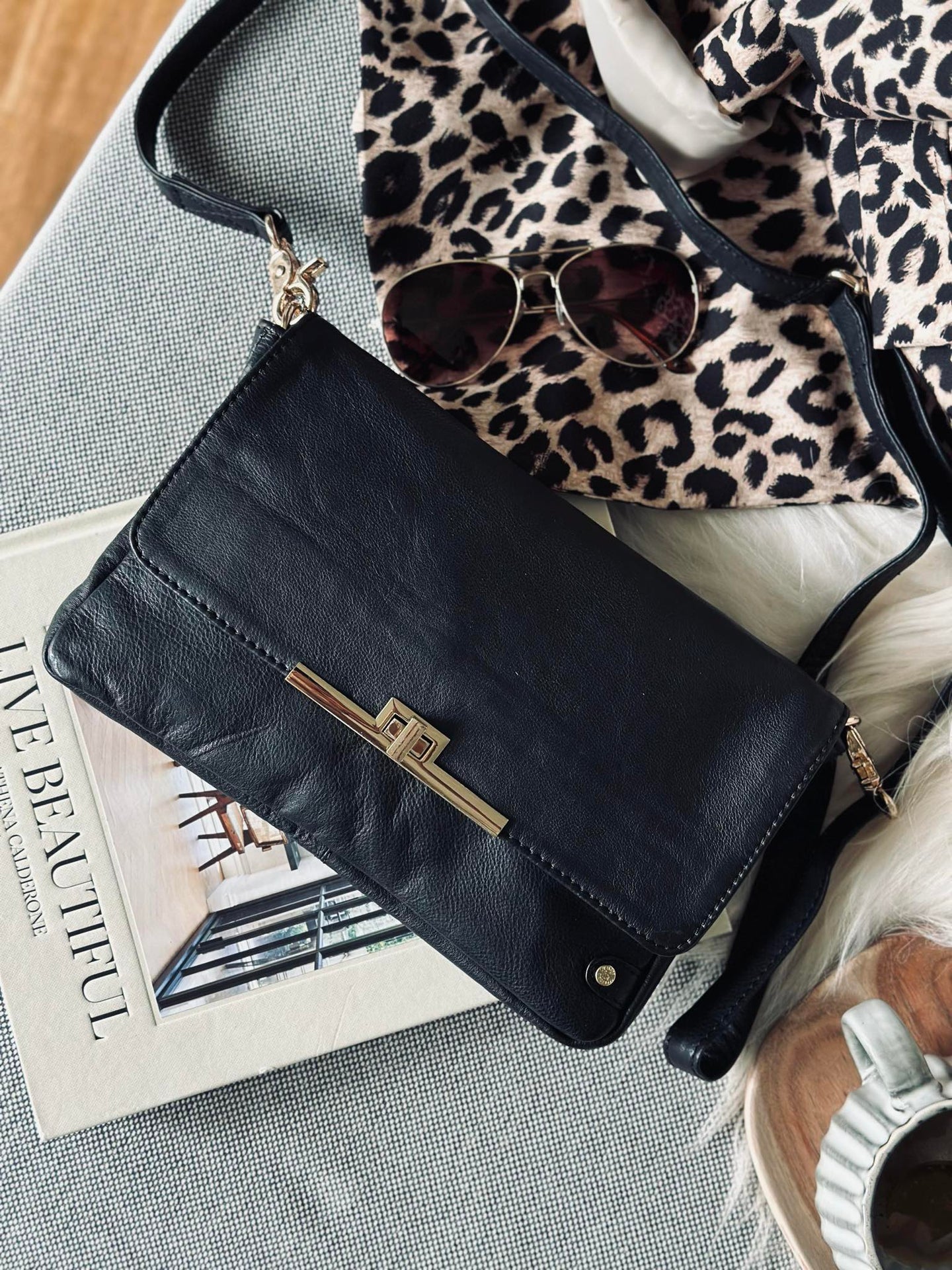 Clutch Elegant schwarz/gold