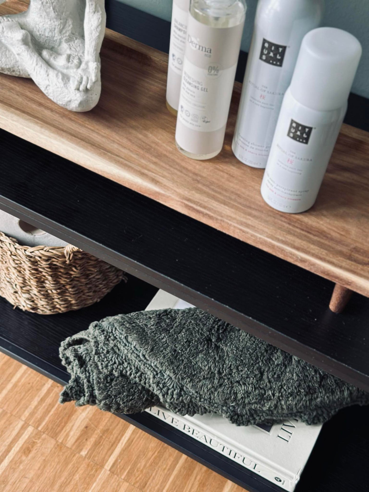 Badematte COTTON Oliv